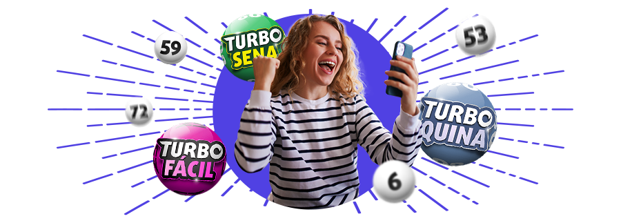 Turbo Loterias na Sorte Online Betz: Turbo Fácil, Turbo Quina e Turbo Sena com prêmios instantâneos de até R$ 25 milhões